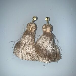 Elegant Gold Tassel Earrings